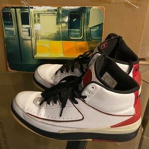 Jordan High-Top Sneakers - White, Black, and Red